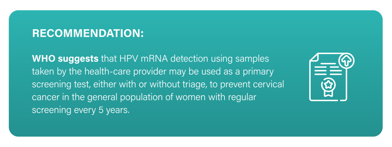保佳生技, HPV mRNA 檢測, WHO建議子宮頸癌第一線篩檢工具